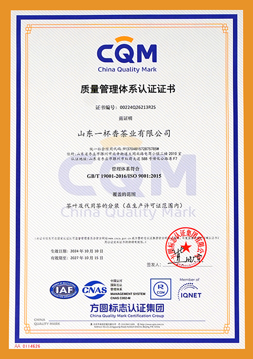 ISO9001質量管理體系認證